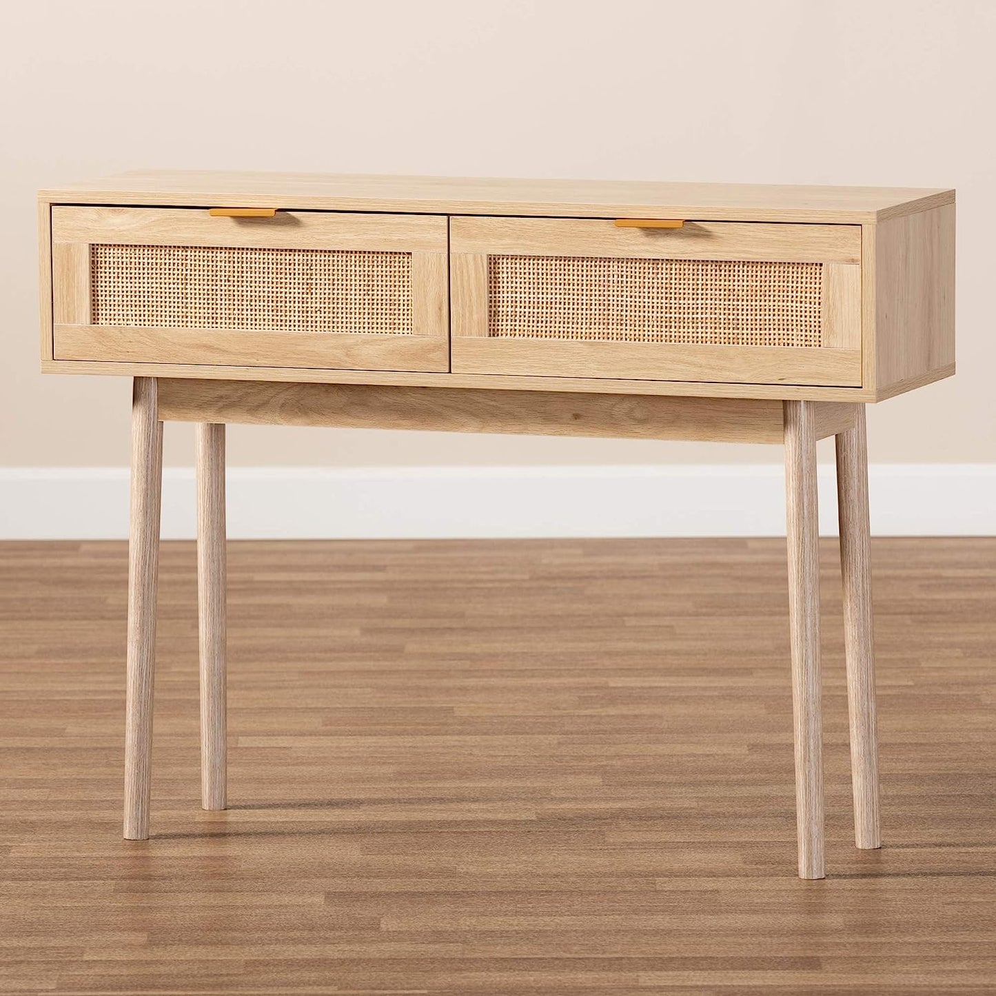 Rattan Console Table with Drawers, Rattan Entryway Table, Accent Sofa Table, Rattan Furniture, Hallway table, Living room table, Modern desk