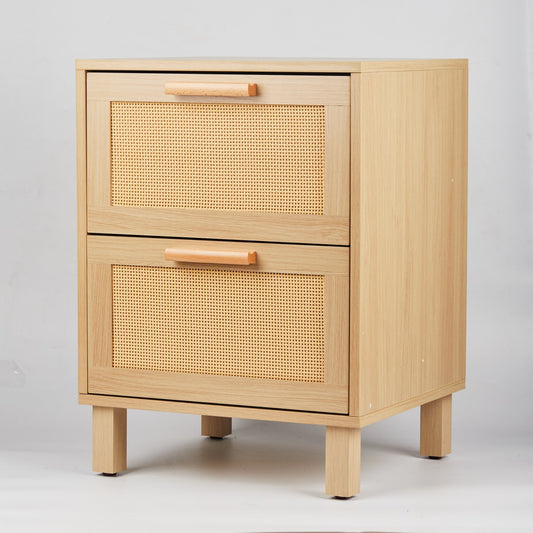 Rattan Dresser, Rattan Chest of Drawers, Closet Storage Oak Drawer Chest for Bedroom, 2 to 6 Rattan Drawers, Rattan Dresser for Bedroom