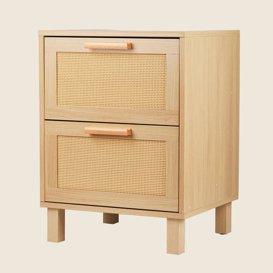 Rattan Dresser, Rattan Chest of Drawers, Closet Storage Oak Drawer Chest for Bedroom, 2 to 6 Rattan Drawers, Rattan Dresser for Bedroom