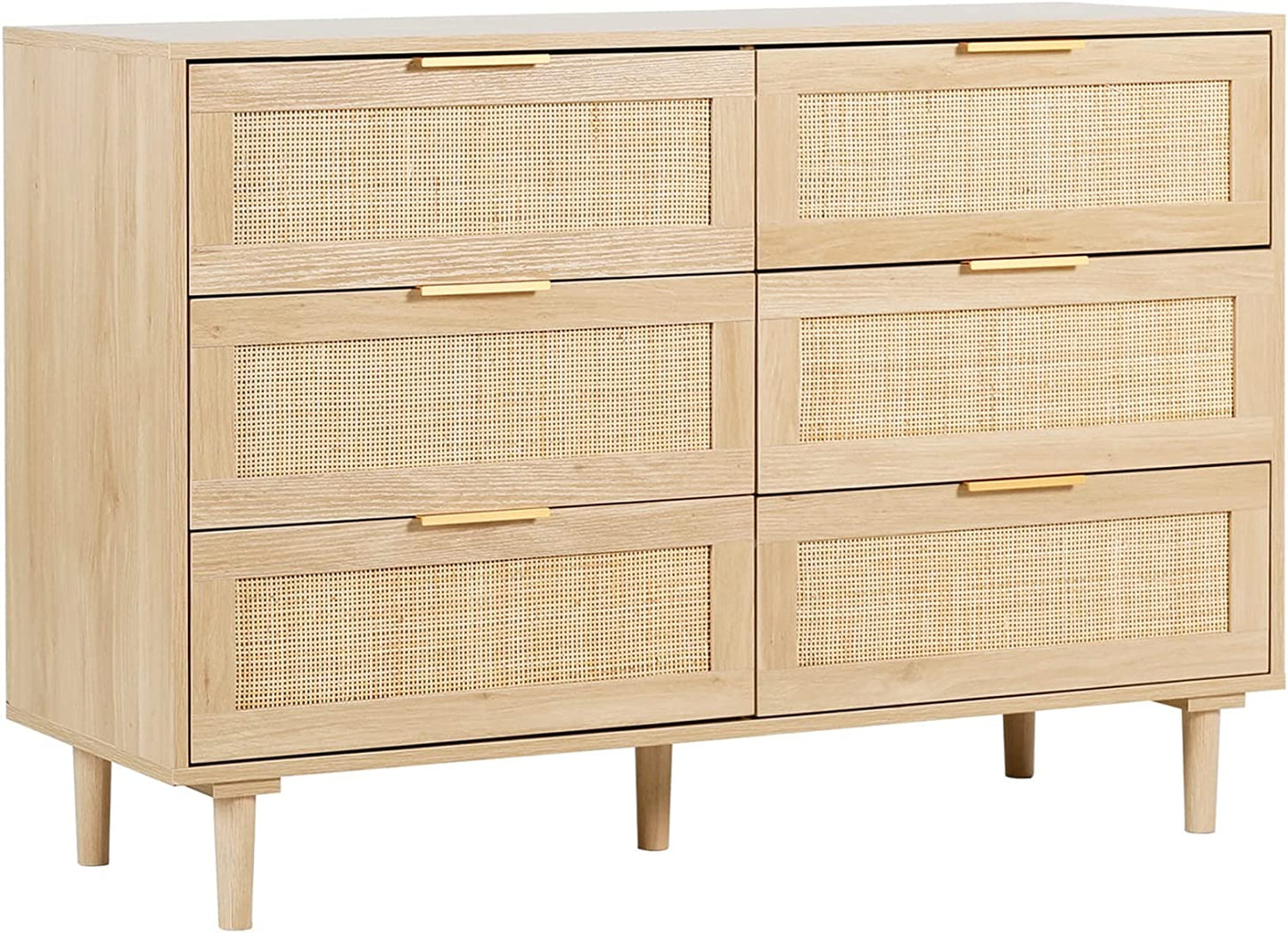Rattan 6 Drawer Dresser