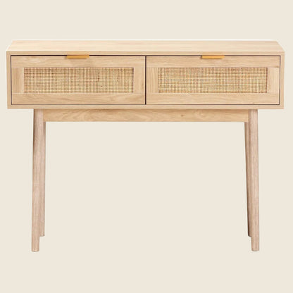 Rattan Console Table with Drawers, Rattan Entryway Table, Accent Sofa Table, Rattan Furniture, Hallway table, Living room table, Modern desk