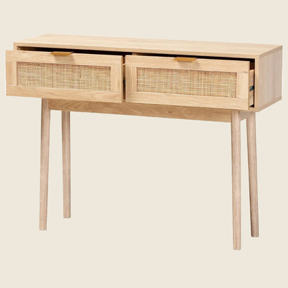 Rattan Console Table with Drawers, Rattan Entryway Table, Accent Sofa Table, Rattan Furniture, Hallway table, Living room table, Modern desk
