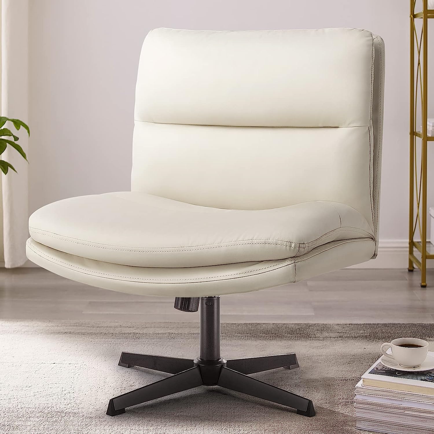 Extra wide discount armless office chair