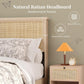 Queen Bed Frame with Natural Rattan Headboard