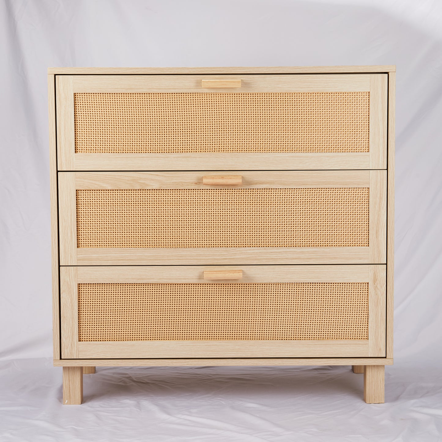 Rattan Dresser, Rattan Chest of Drawers, Closet Storage Oak Drawer Chest for Bedroom, 2 to 6 Rattan Drawers, Rattan Dresser for Bedroom