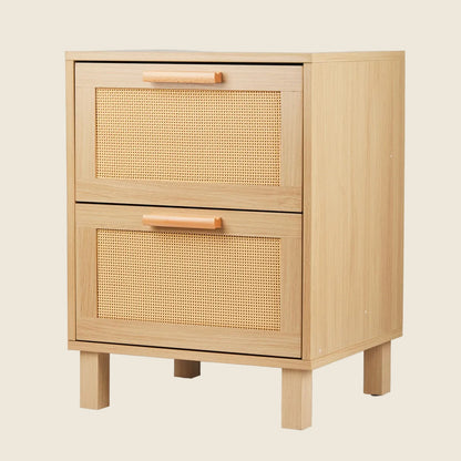 Rattan Dresser, Rattan Chest of Drawers, Closet Storage Oak Drawer Chest for Bedroom, 2 to 6 Rattan Drawers, Rattan Dresser for Bedroom