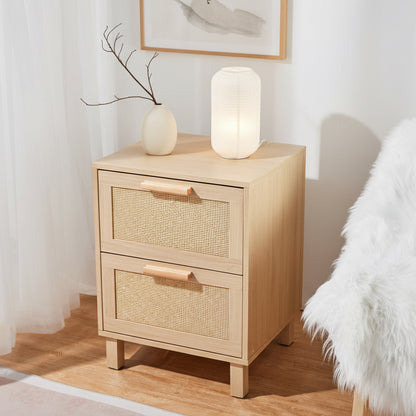 Rattan Dresser, Rattan Chest of Drawers, Closet Storage Oak Drawer Chest for Bedroom, 2 to 6 Rattan Drawers, Rattan Dresser for Bedroom