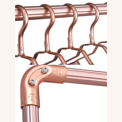 SD Gold Clothing Rack, Rolling Clothes Rack, Boutique Clothing Rack, Clothes Rack Heavy Duty with Wheels (Rose Gold)