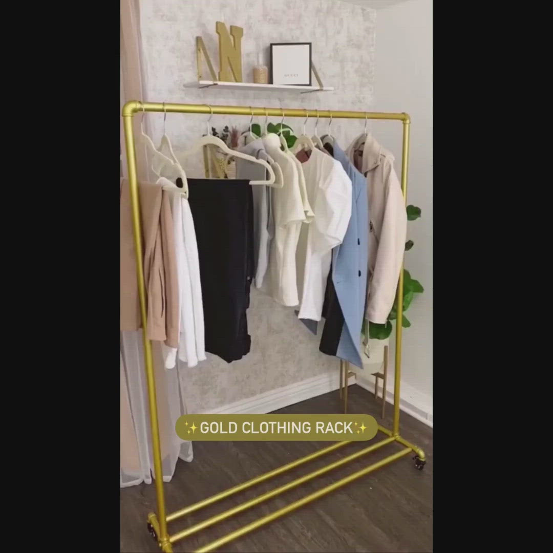 59 Gold Clothing Garment Racks,Metal Free Standing Clothes Hanger
